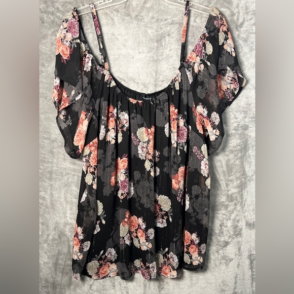 torrid Tops - Floral Black Women's Top